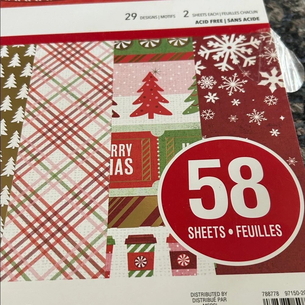RECOLLECTIONS PAPER PAD 12x12  CHRISTMAS NOEL & FROSTED FAIRY TALE LOT OF 2 NWT
